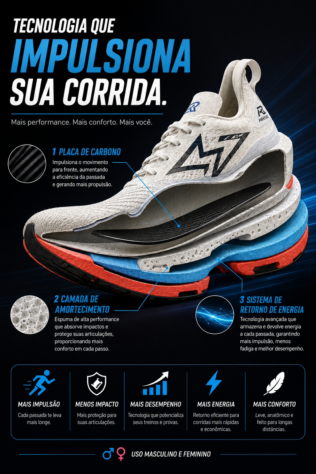 Tênis Carbon Marathon Chunta