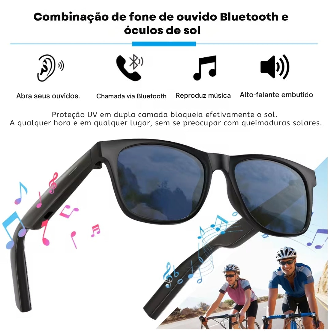 Óculos Microwear Inteligente AI Pro Camera Áudio Bluetooth