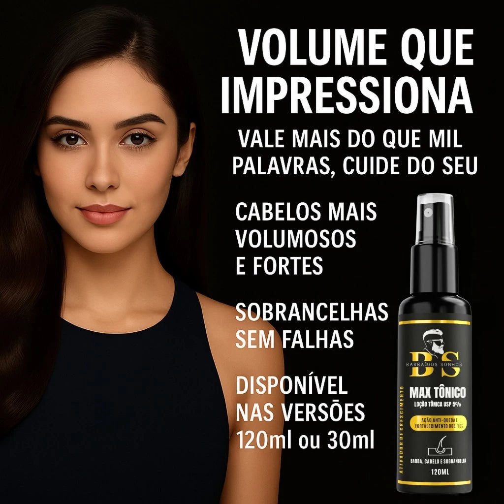 Tônico Crescimento Capilar, Barba e Sobrancelha