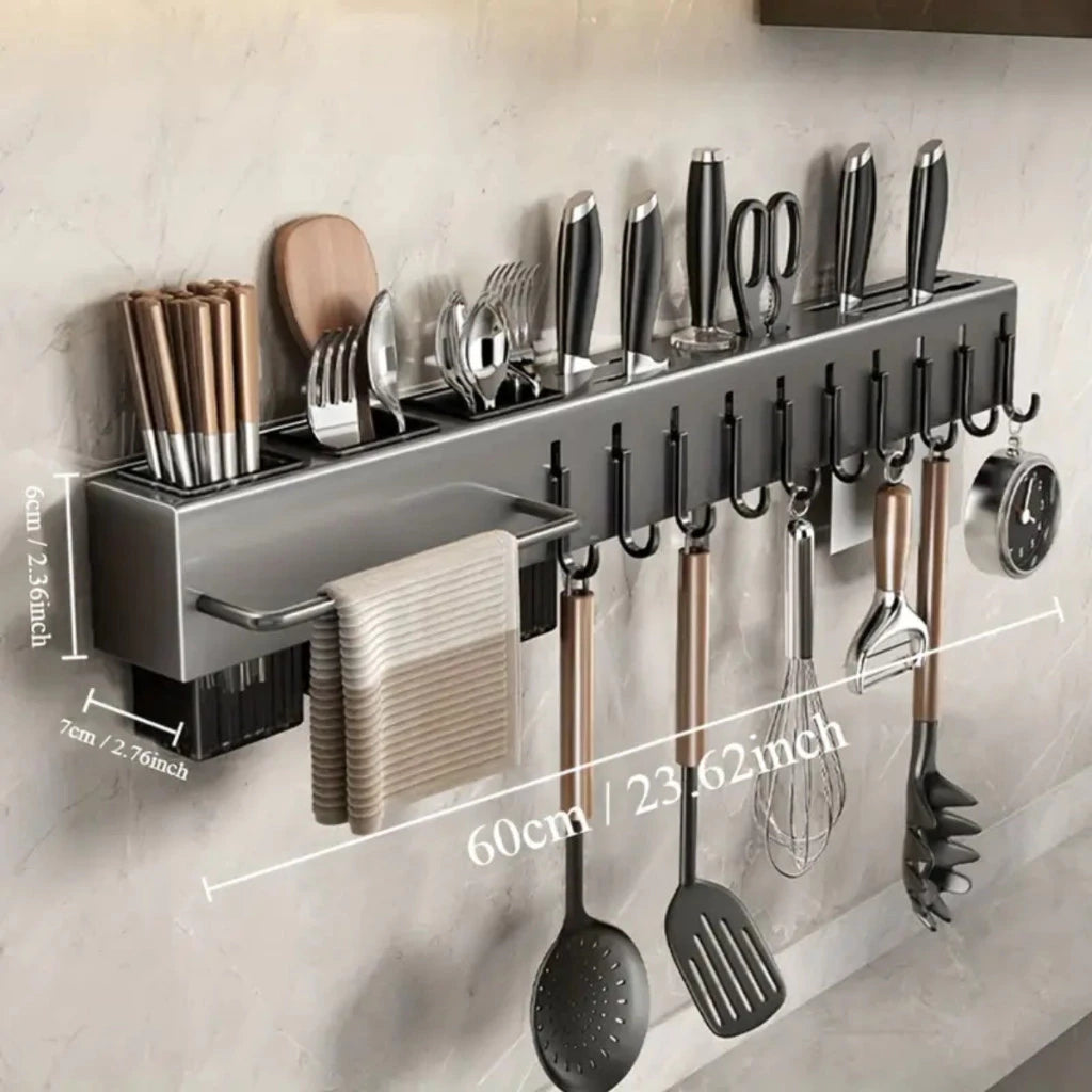 Porta-Utensílios Londres em Aço Inox Premium