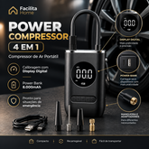 AirMax Pro™ – Compressor de Ar Portátil Digital: Pressão Certa Onde Você Estiver