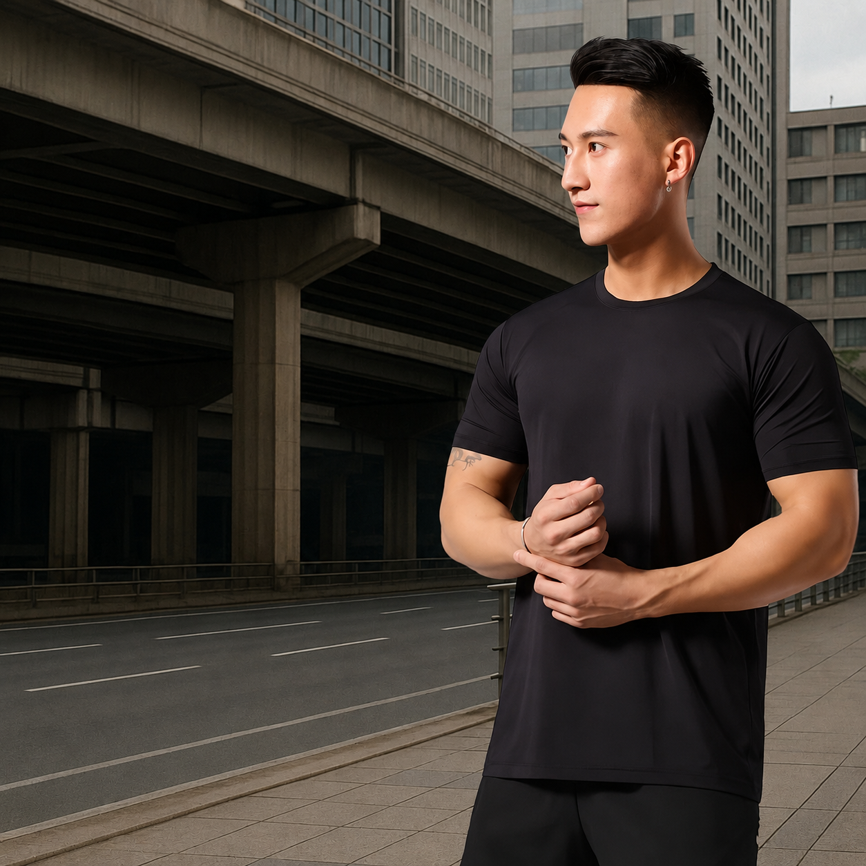 Camiseta Masculinas Modal Tencel Com Regulação Térmica Camisa para Academia