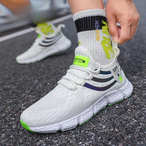 Calçado esportivo com malha respirável para corrida caminhada confortáveis