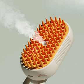 Escova Pet a Vapor Elétrica 3 em 1 - Removedor de Pelos e Penteador