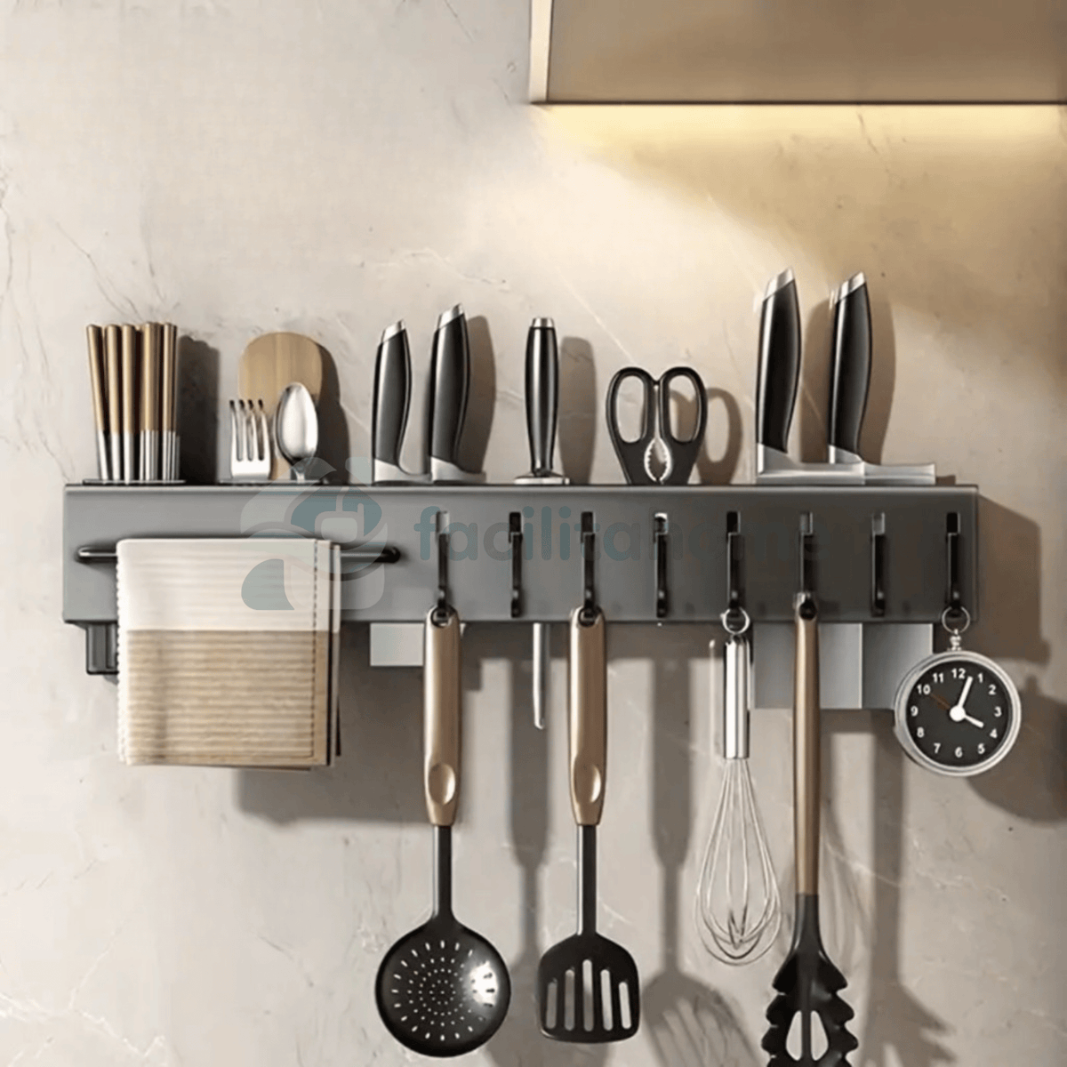 Porta-Utensílios Londres em Aço Inox Premium
