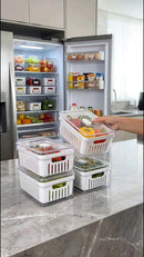 Kit 3 Organizadores Potes Hermético para Geladeira [E-Book de receitas grátis]