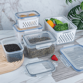 Kit 3 Organizadores Potes Hermético para Geladeira [E-Book de receitas grátis]