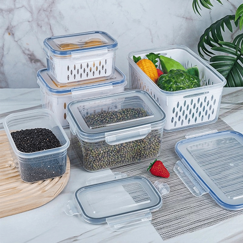 Kit 3 Organizadores Potes Hermético para Geladeira [E-Book de receitas grátis]