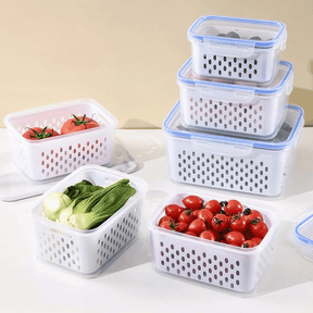 Kit 3 Organizadores Potes Hermético para Geladeira [E-Book de receitas grátis]