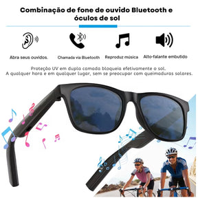 Óculos Microwear Inteligente AI Pro Camera Áudio Bluetooth