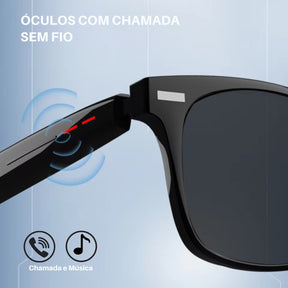 Óculos Microwear Inteligente AI Pro Camera Áudio Bluetooth