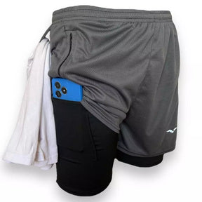 Shorts Masculino Bermuda Compressão Para Corrida e Treino