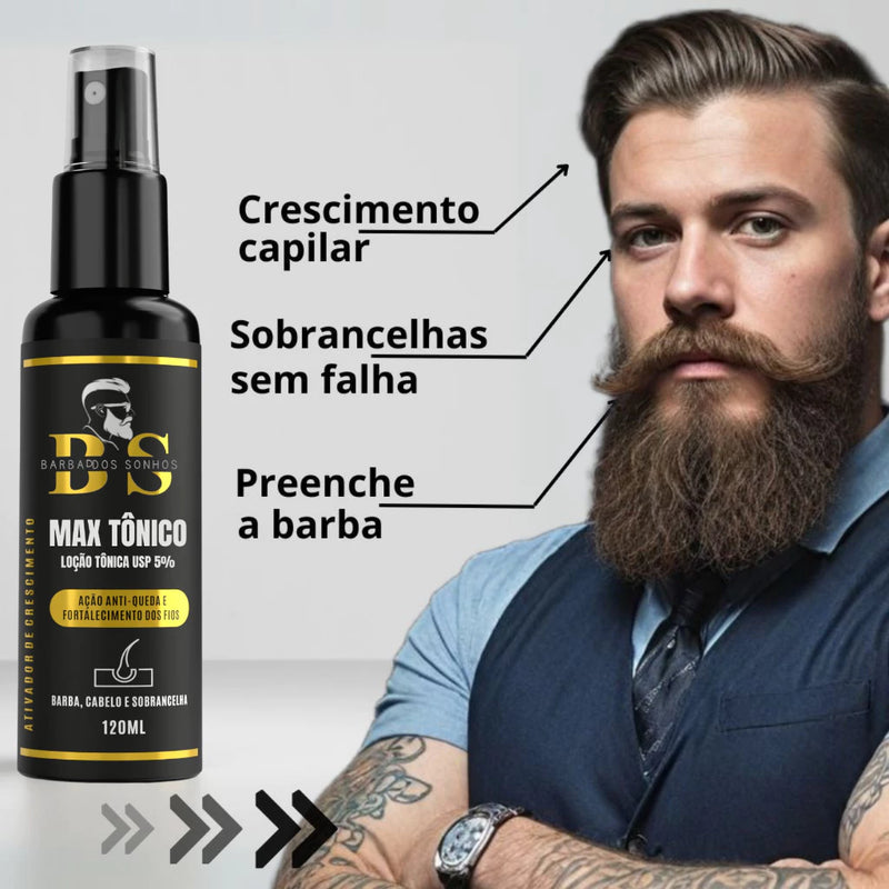 Tônico Crescimento Capilar, Barba e Sobrancelha - Barba dos Sonhos