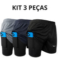 Shorts Masculino Bermuda Compressão Para Corrida Treino