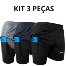 Shorts Masculino Bermuda Compressão Para Corrida e Treino