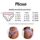 Kit Calcinha Cotton Confort Algodão Tanga Básica Feminina Conforto