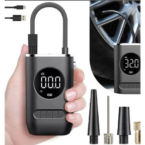 Bomba de Ar Portatil Compressor Inflator Multi-função 4 em 1 PowerBank 8kmah Bateria Calibrador de Carro Auto Pneu